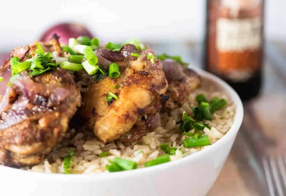 pressure cooker gyro chicken close up