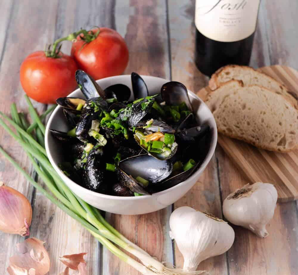 instant pot mussels above