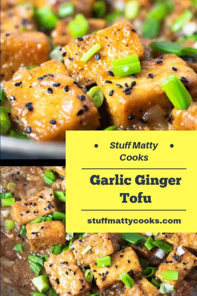 ginger garlic tofu stir fry pinterest pin