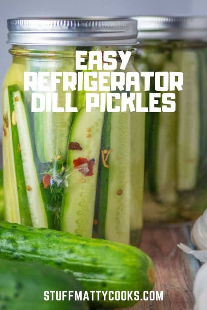 Close up of Dill Pickles in a Jar