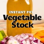 Instant Pot vegetable broth stock recipe pinterest pin