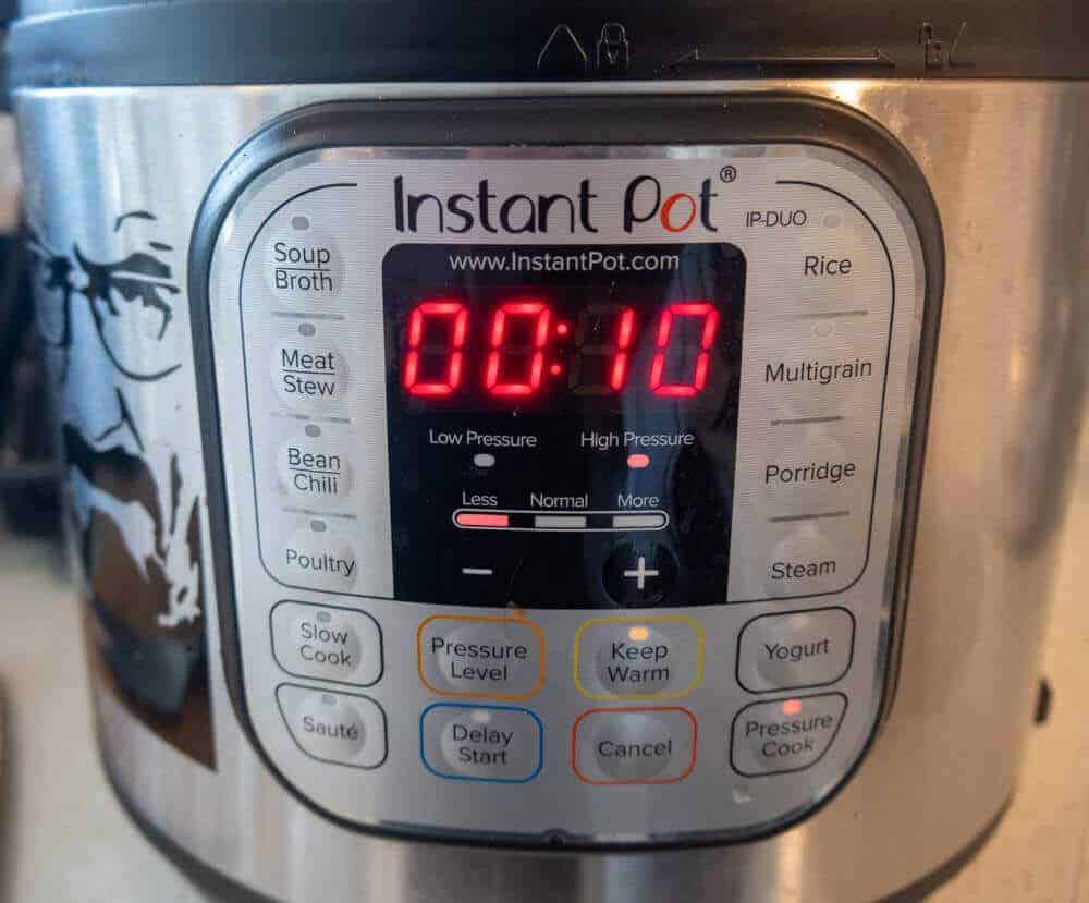 Instant Pot cooking time 10 minutes