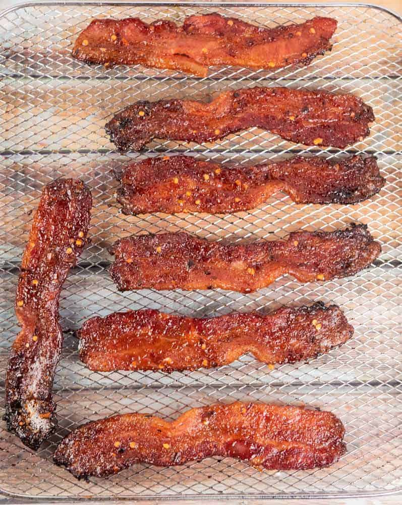 above view of million dollar candied bacon