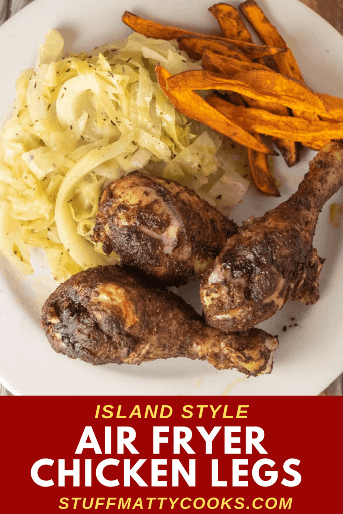 air fryer chicken drumsticks are like jerk chicken without the spice.