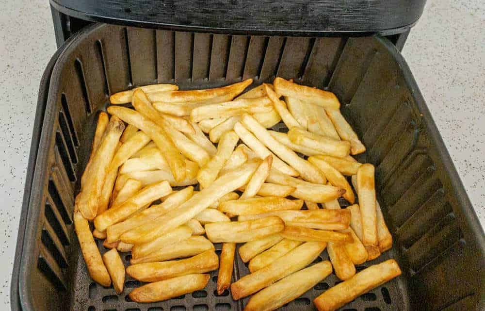 Crispy air fryer french fries ready to eat