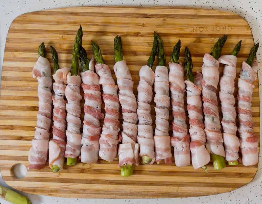 Air Fryer Bacon Wrapped Asparagus (+Video) - The Country Cook