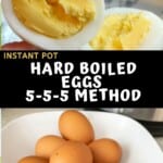 Instant Pot hard boiled eggs pinterest pin image