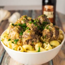 Instant pot Salsberry meatballs close up