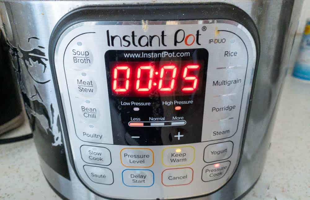 Amount of time to cook hard boiled eggs in IP