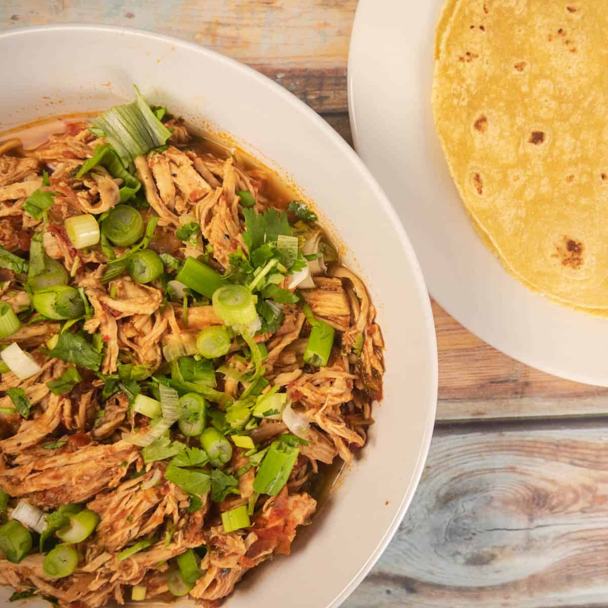 Instant Pot Pulled Chicken at tortillas.