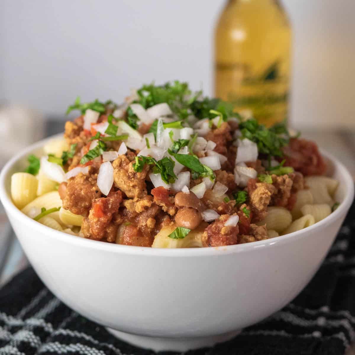 instant pot turkey chili close-up