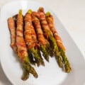 Asparagus bacon wrapped and cooked in the air fryer