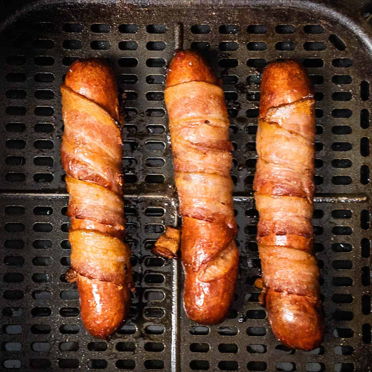 Easy Bacon Wrapped Hot Dogs in Air Fryer or Oven Stuff Matty Cooks
