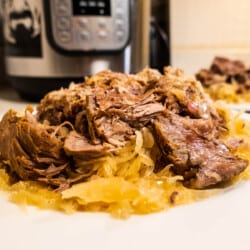 instant pot pork and sauerkraut ready to eat