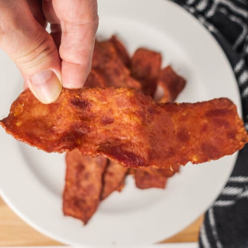 turkey bacon in the air fryer featured image