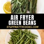 air fryer green beans pinterest pin