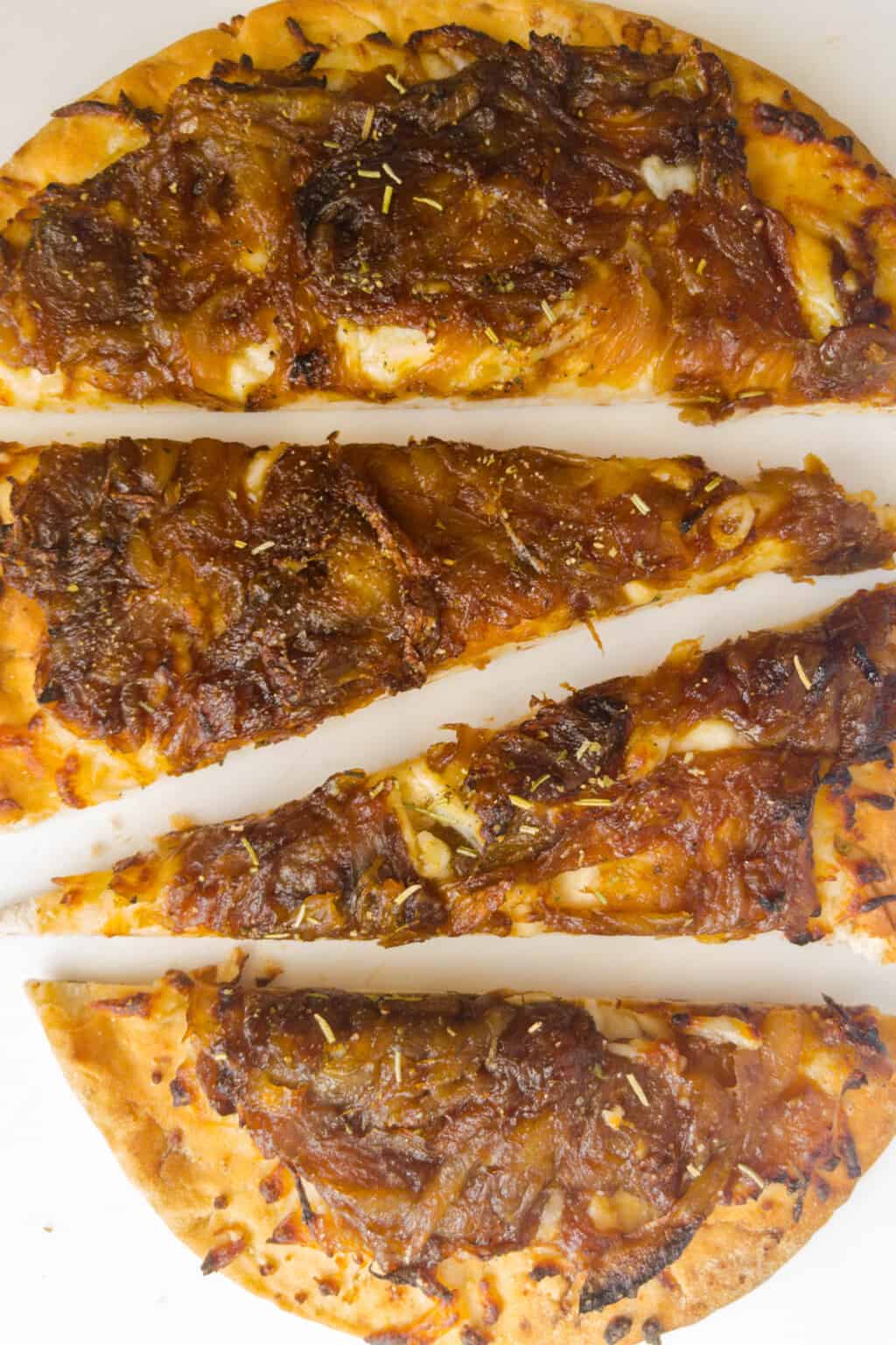 Naan Bread Pizza with Caramelized Onions(Air fryer or Oven)