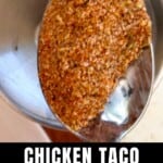 chicken taco seasoning Pinterest pin