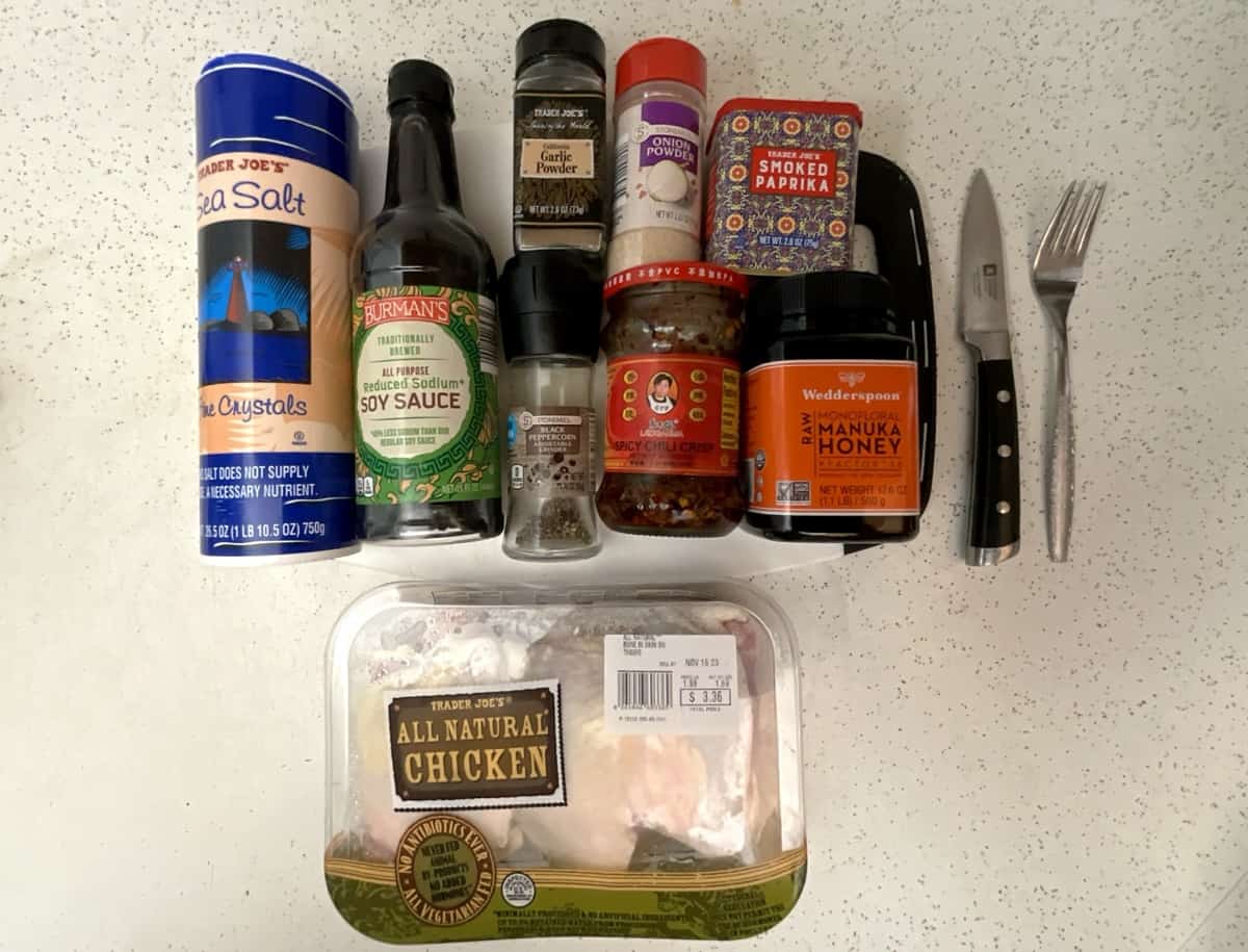 ingredients used to make air fryer boneless skinless chicken thighs