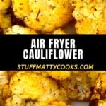 air fryer cauliflower Pinterest pin