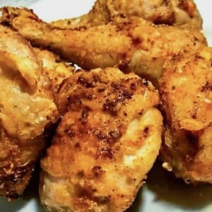 crispy air fryer fried chicken ready to eat.