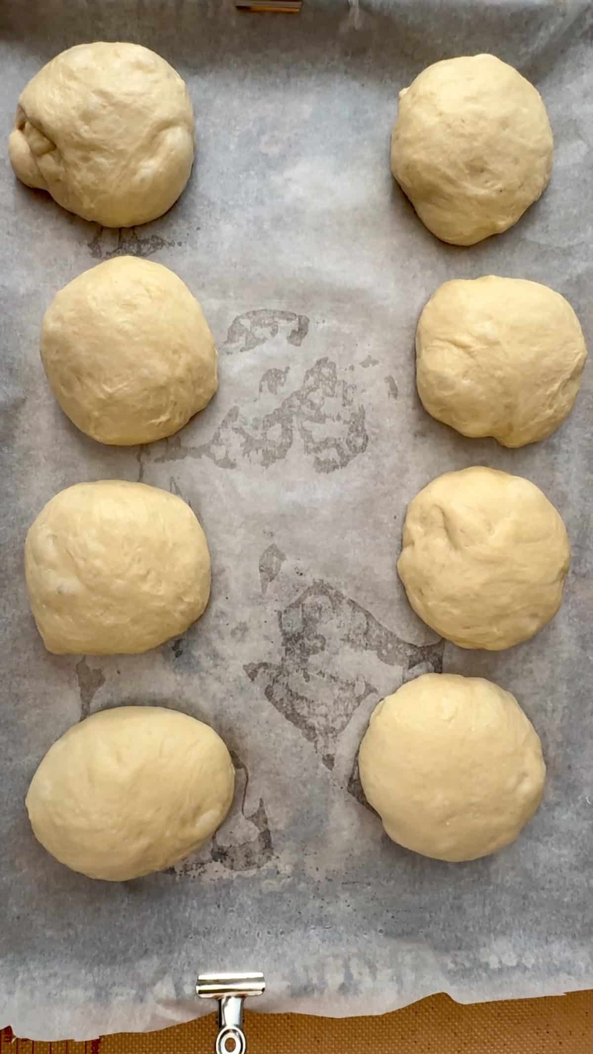 Shaped sandwich rolls ready for the final proof